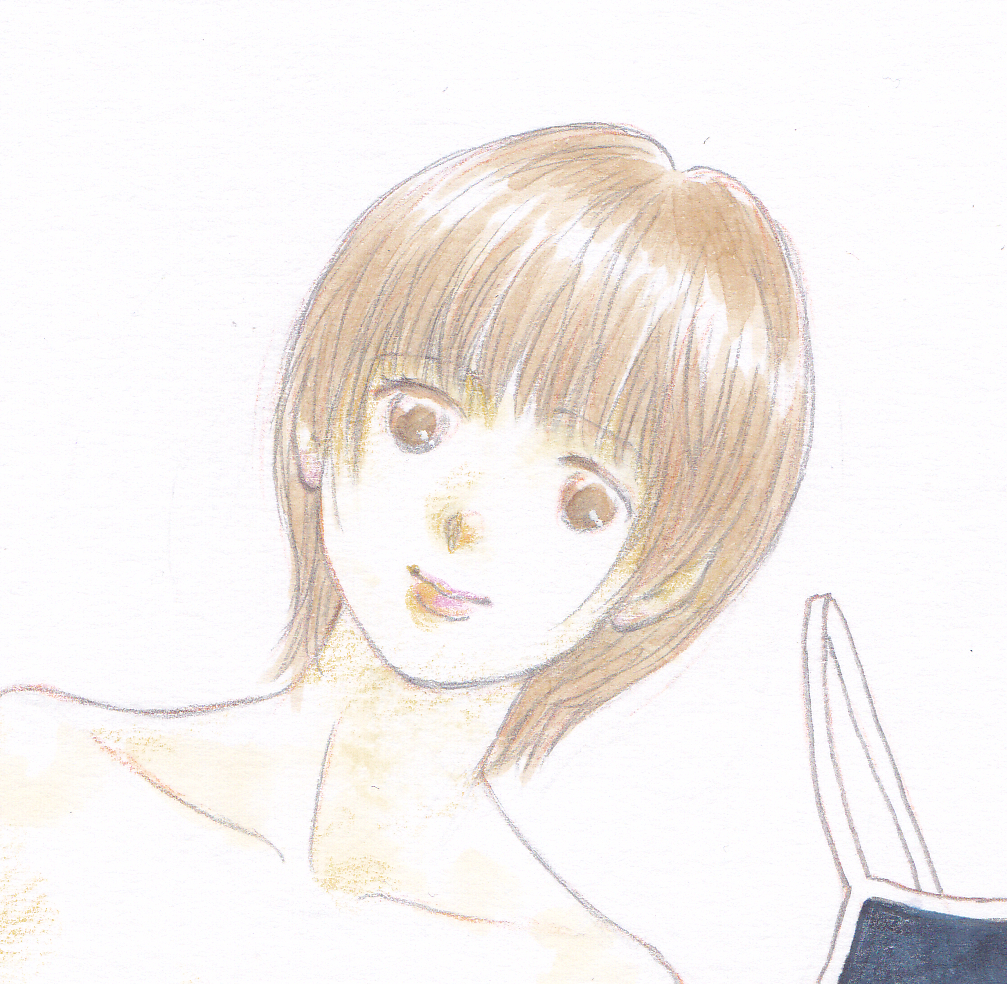 vivi 手描きイラスト「Venus277」女の子 美少女 美女 脱ぐ ショート