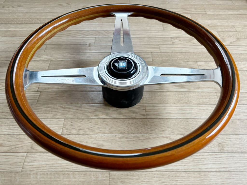 ★美品 ナルディクラシック NARDI 36パイ ウッドステアリング ハンドル フルセット 旧車 当時物 33 39 ランクル ジムニー ロードスター★_9