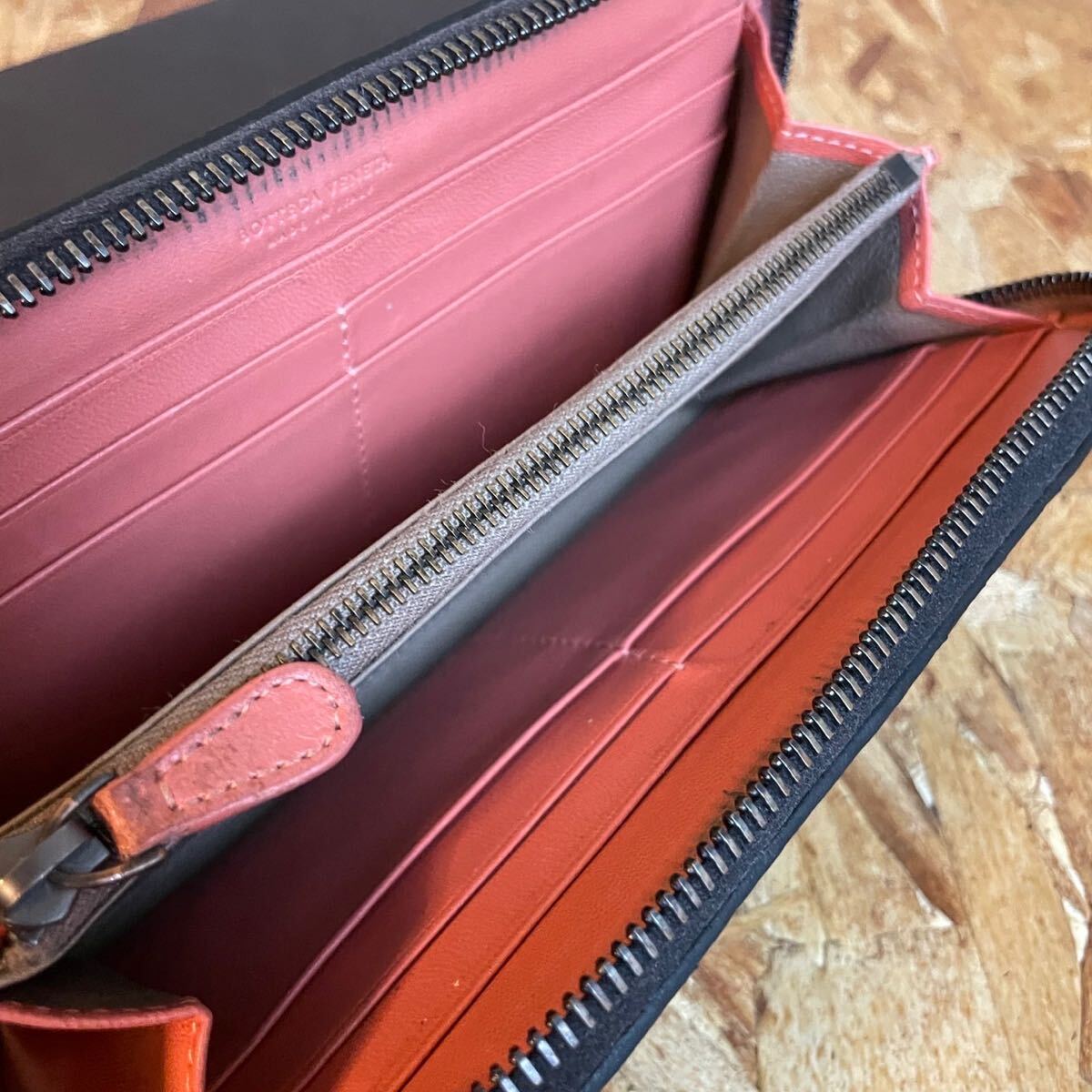 美品 ボッテガ イントレチャート バイカラー 長財布 ☆【美品！希少！】 BOTTEGA VENETA ボッテガヴェネタ イントレ