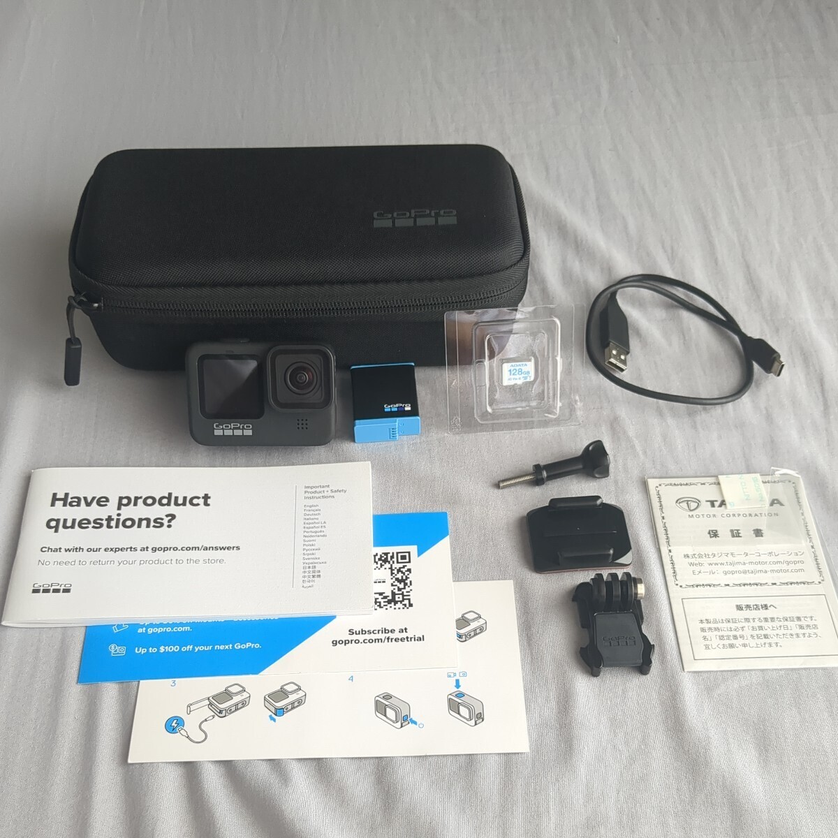 ■送料無料 匿名配送■美品 GoPro9 ブラック BLACK ゴープロ9 SDカード128G デジタルビデオカメラ_2