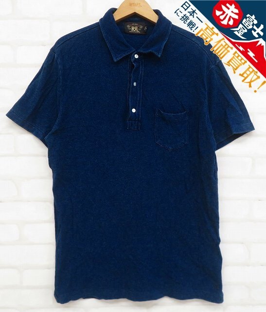 RRL 半袖インディゴポロシャツ ダブルアールエル
