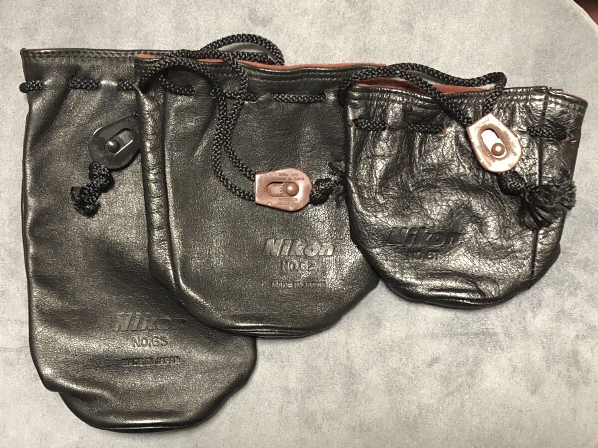 Nikonニコン純正　本革製レンズポーチ〔大・中・小〕3点まとめ売り_1