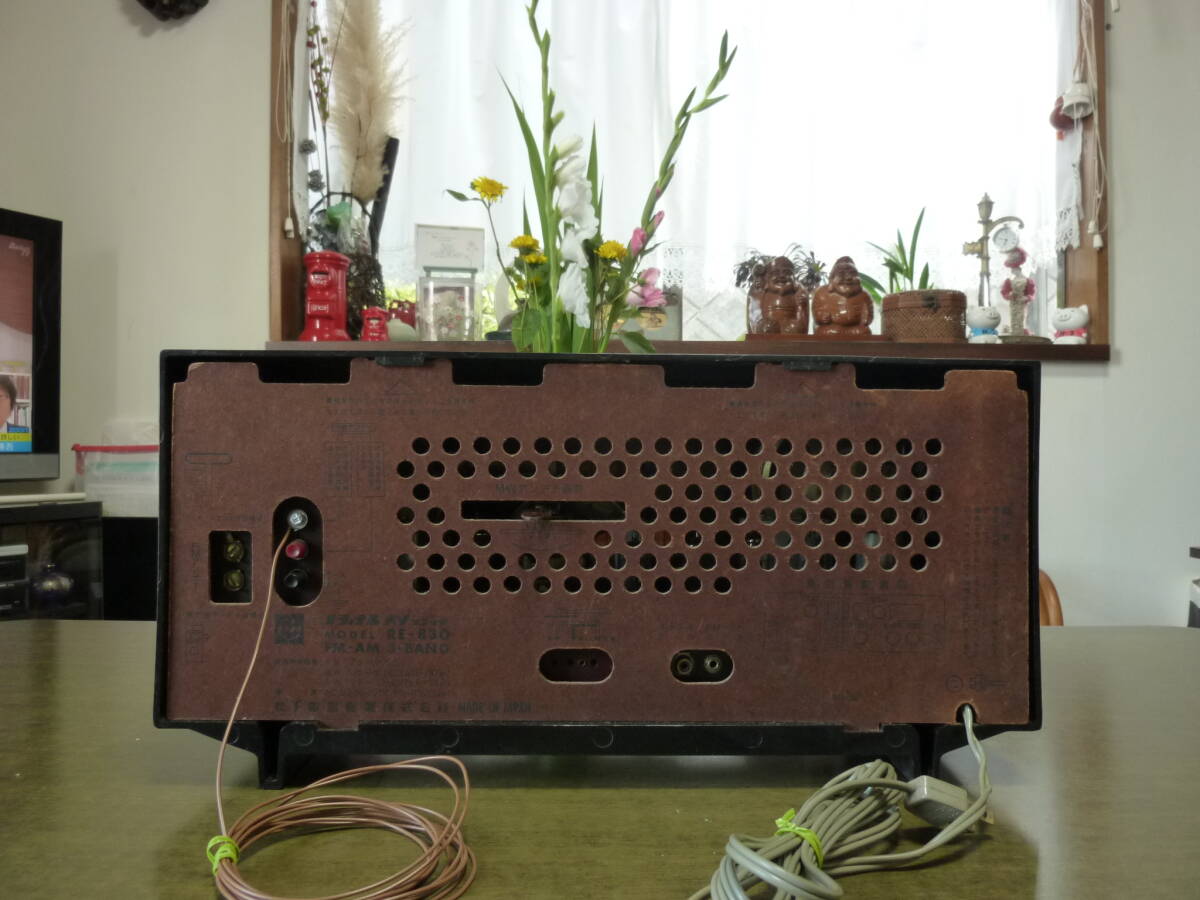 FM付ナショナル 美品REー８３０ 真空管ラジオ３バンド 修理済み。_10