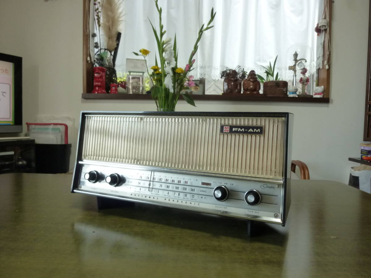 FM付ナショナル 美品REー８３０ 真空管ラジオ３バンド 修理済み。_2
