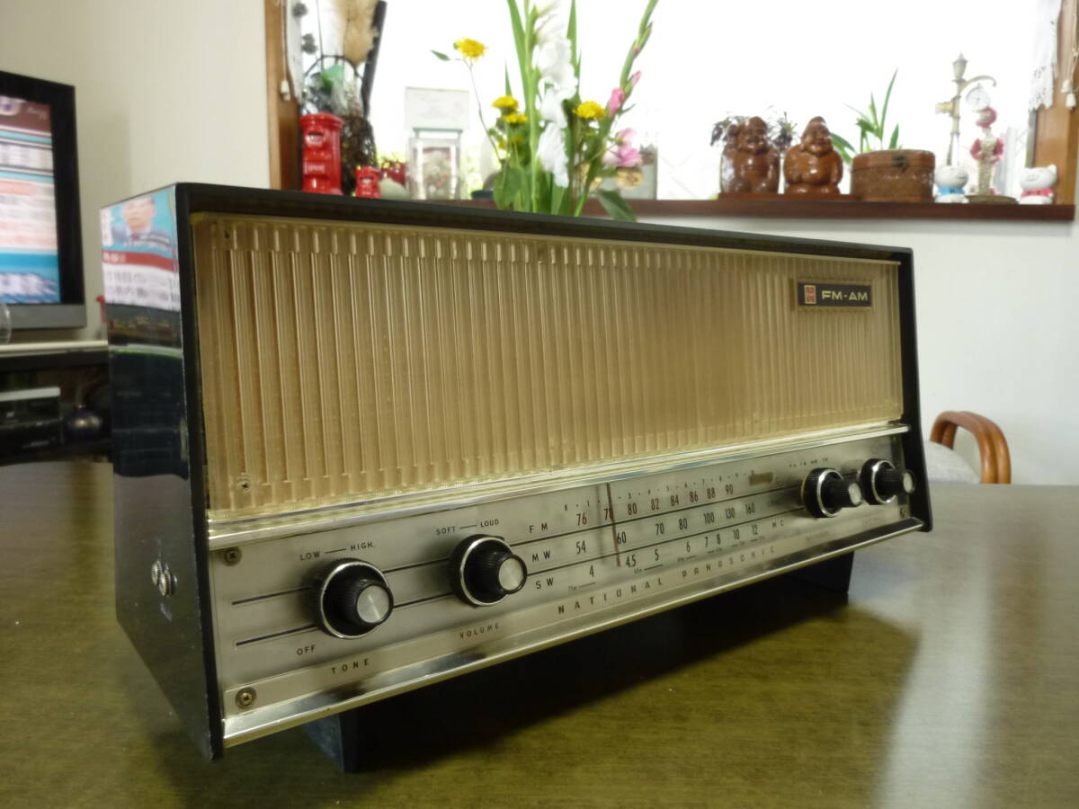 FM付ナショナル 美品REー８３０ 真空管ラジオ３バンド 修理済み。_3