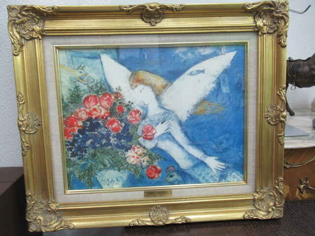 芸術祭 絵画祭 複製画 油彩 マルク・シャガール ブルーエンジェル 絵画