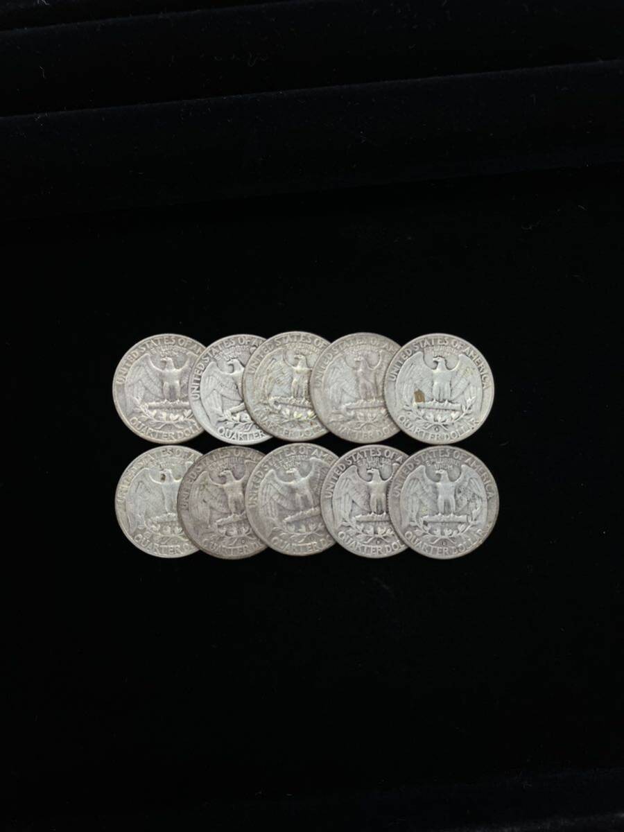アメリカ 銀貨 リバティコイン 1958年 25セント 10枚まとめ クォーター