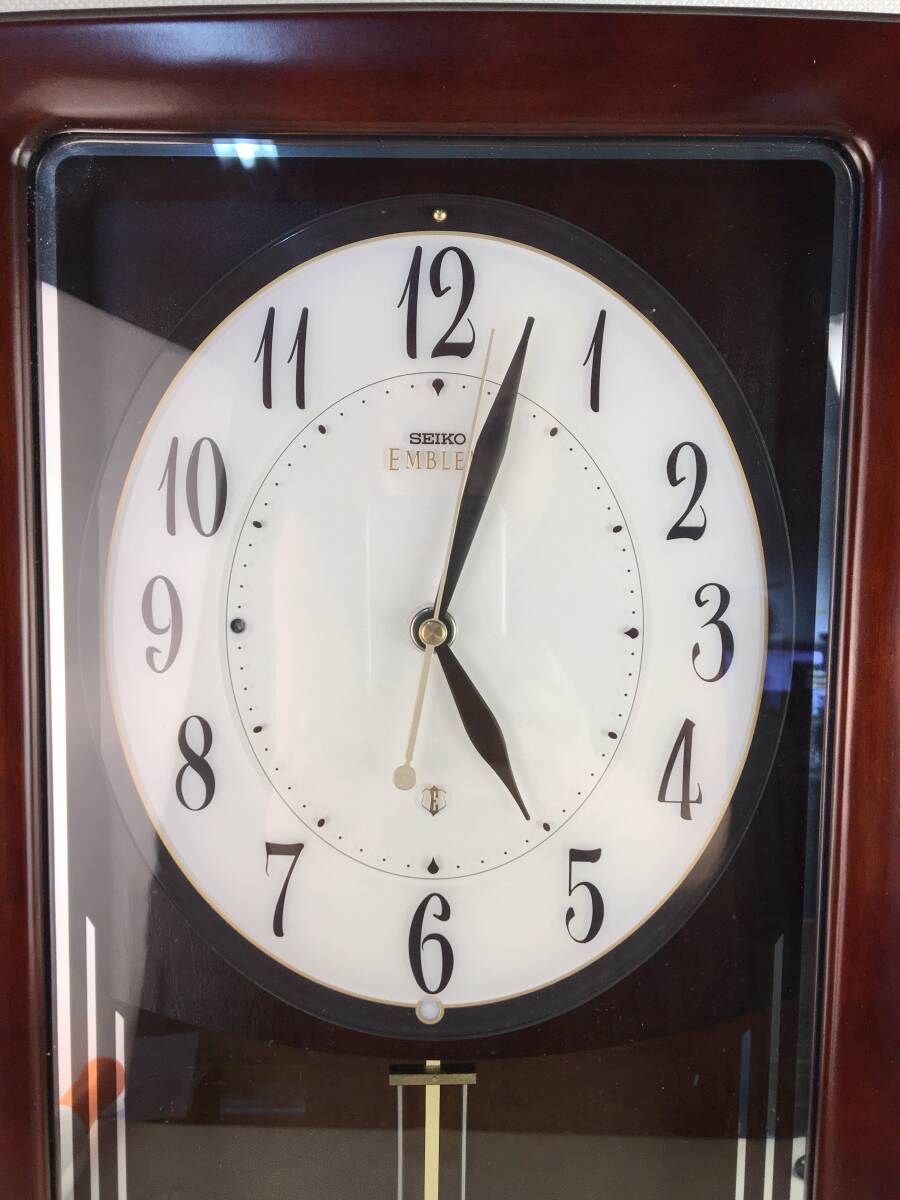 A11636/SEIKO EMBLEY 振り子時計 WALL CLOCK 壁掛け時計 HS443B