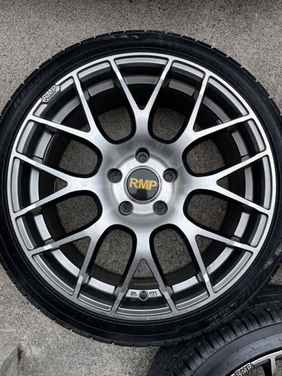 RMP 028F 18インチ 5穴 PCD114.3 8J+42 215/40R18 4本 軽量 メッシュ