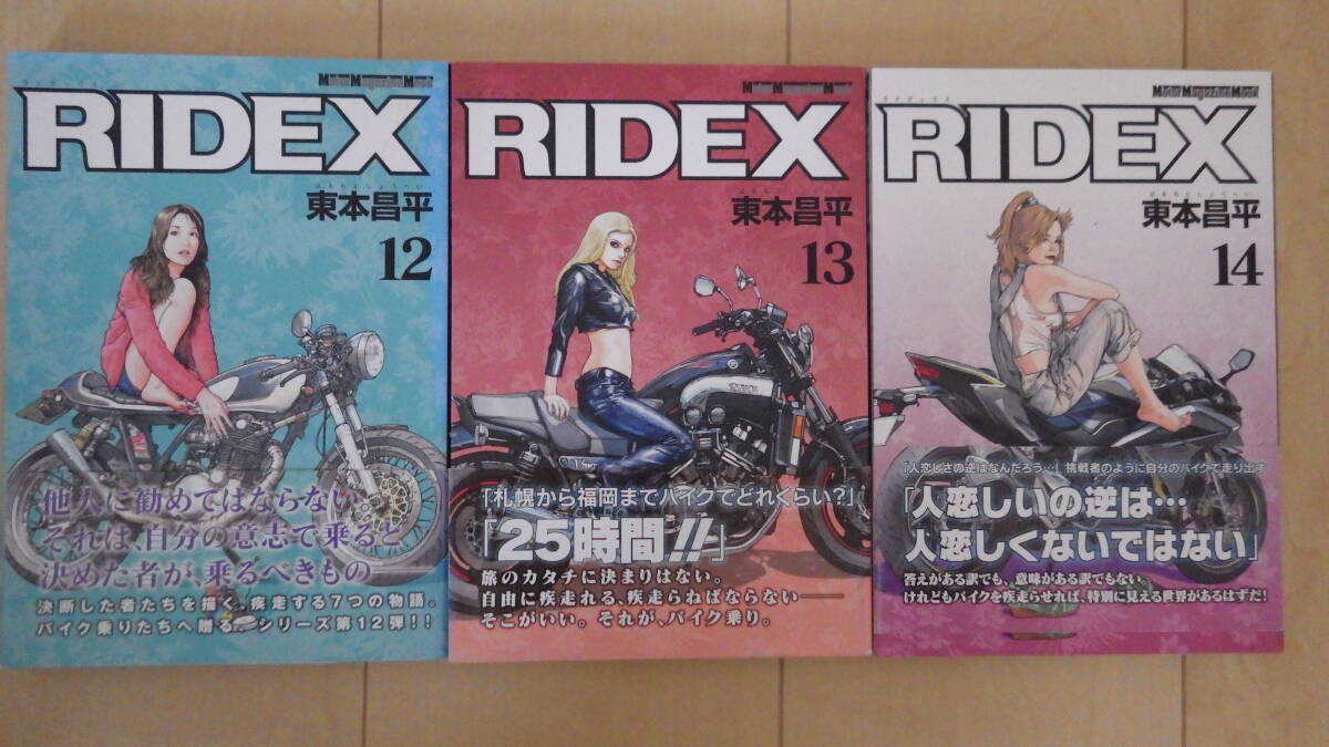 ☆　RIDER / RIDEX 1～5, 7,12～14　 東本昌平　モーターマガジン社　計１０冊　中古（古本）_10