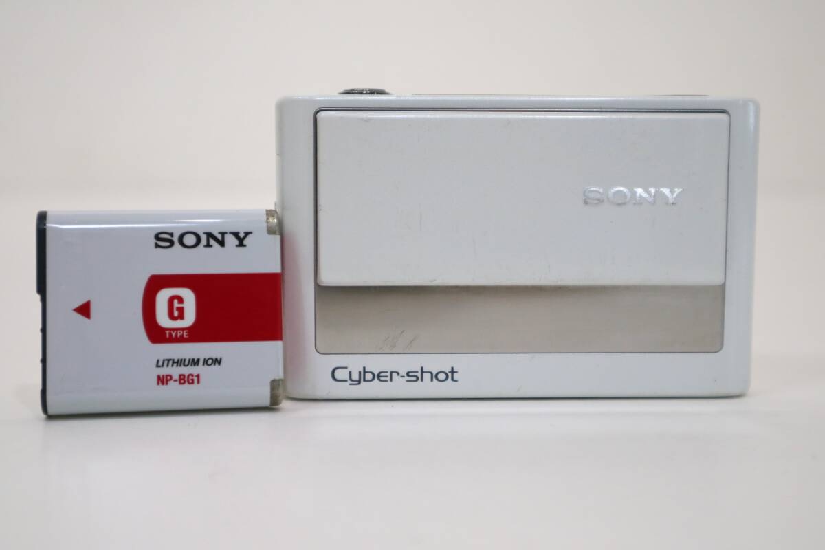 SONY ソニー cyber-shot DSC-T20 ホワイト 動作品 純正バッテリーx1個 