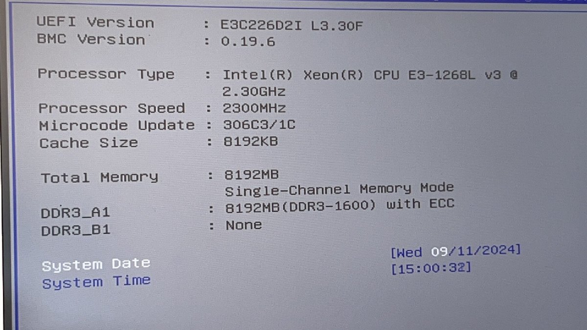 ジャンク現状BIOS起動済☆STARBILAS Xeon E3-1268L v3 8GB×1 HDD無し