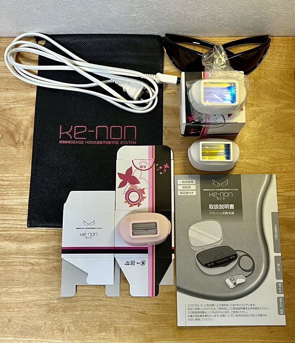 【美品】エムテック ケノン Ke-non フラッシュ式脱毛器 家庭用 カートリッジ　4つ付き　NIPL-2080 ver7.1_3