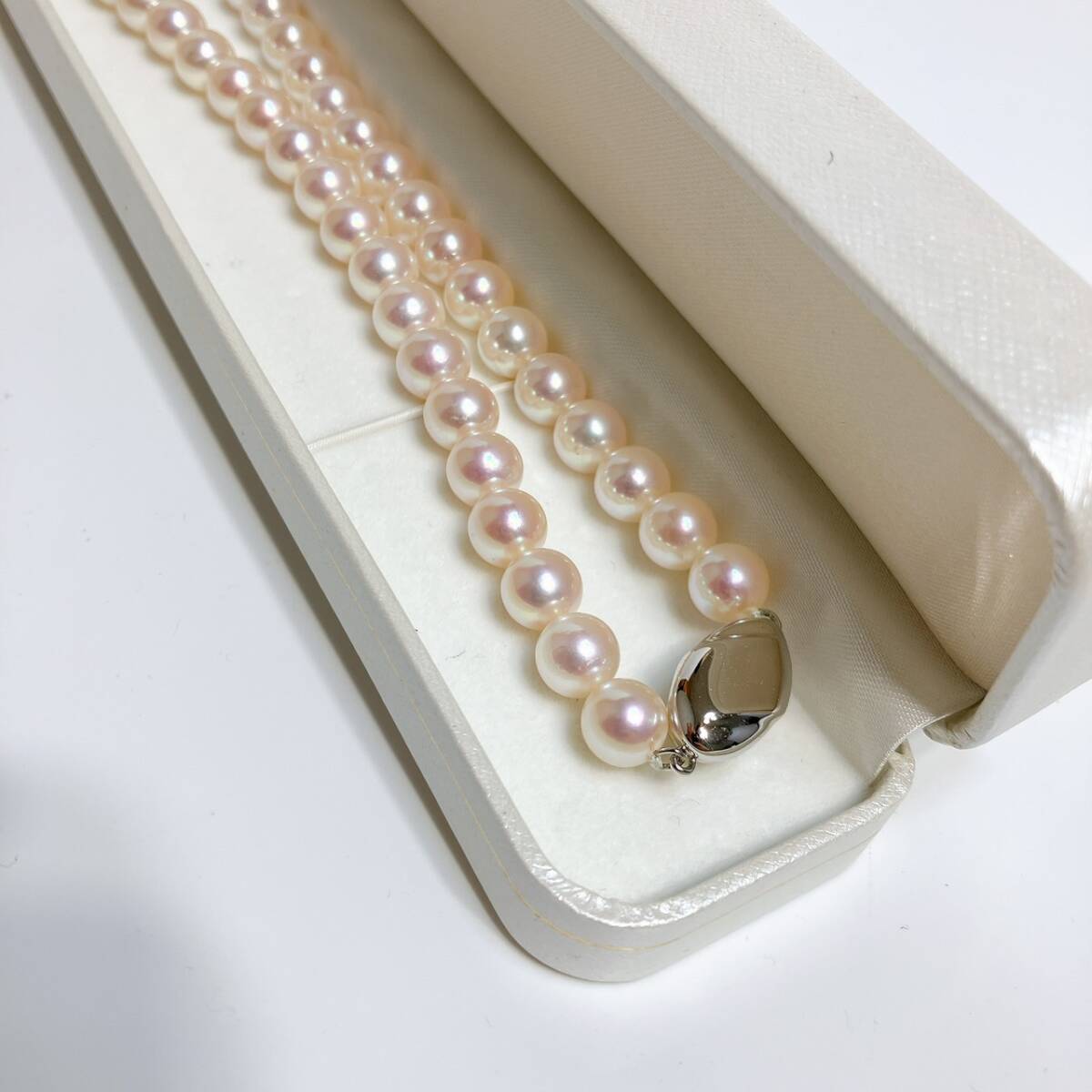 パール 真珠 ネックレスシルバー パール ネックレス ペンダント 留め具 