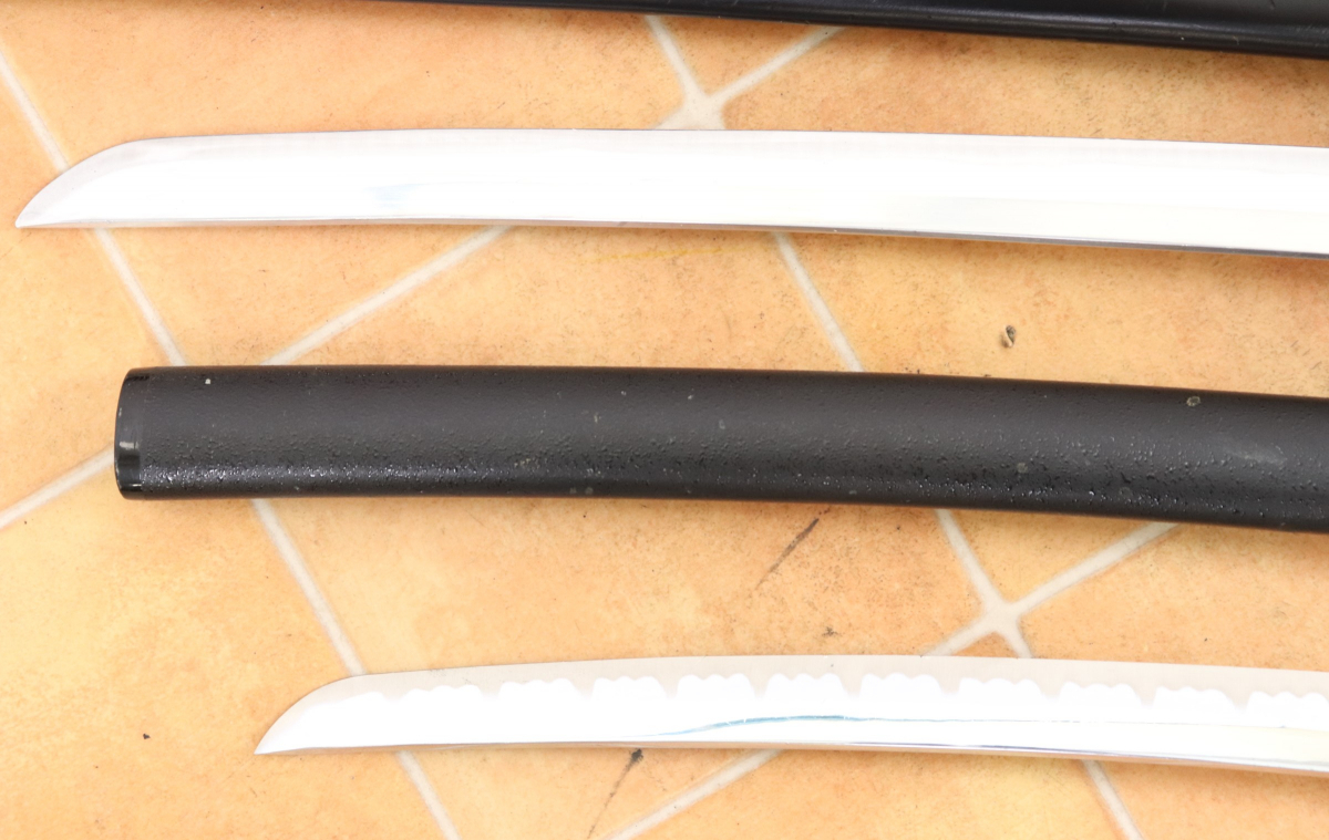 ☆模造刀 3本 まとめ 刀 日本刀 太刀 脇ざし 脇差し 鞘付き 美術刀