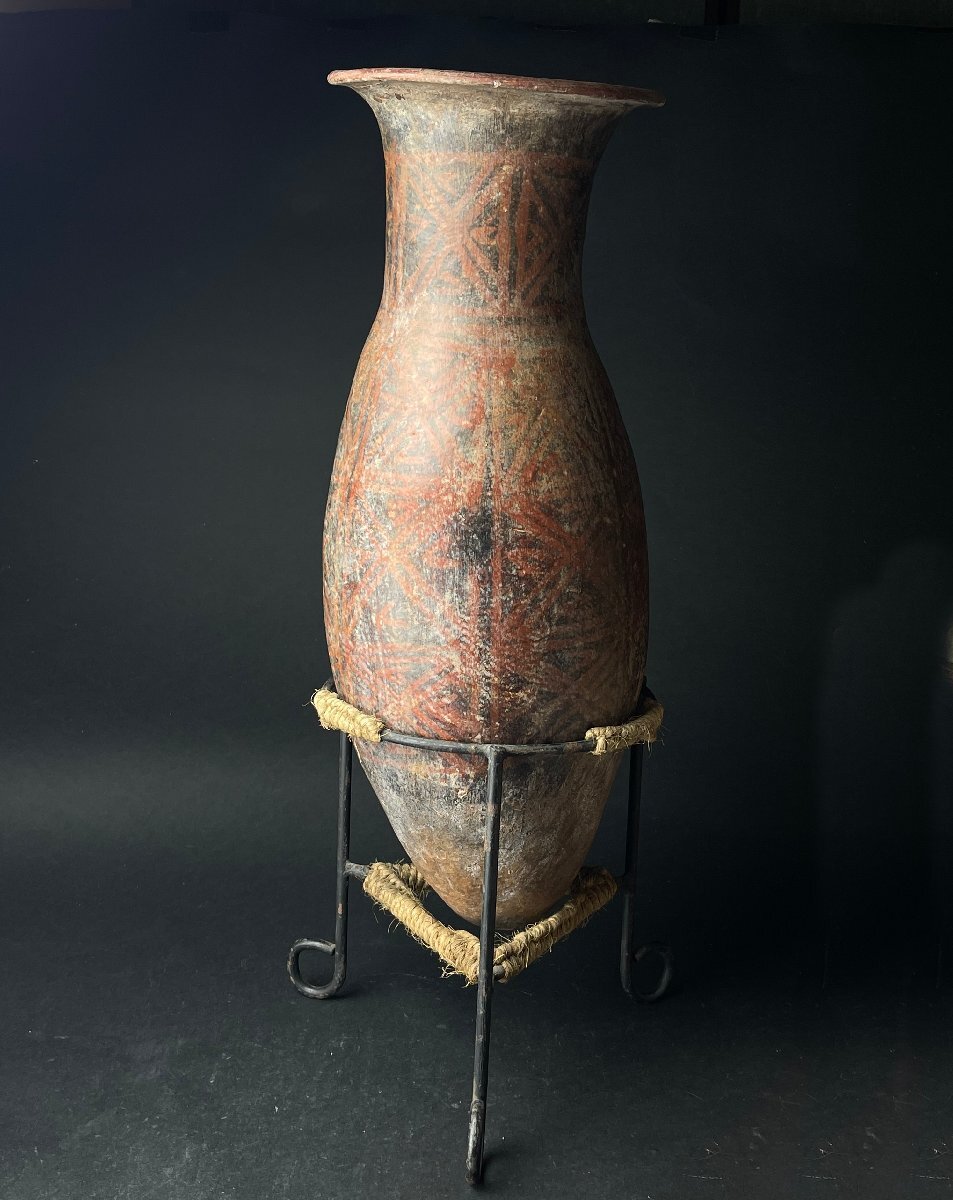 YB】中国新石器文化：約6000年前・初期仰韶文化尖底彩文土器☆本体65cm