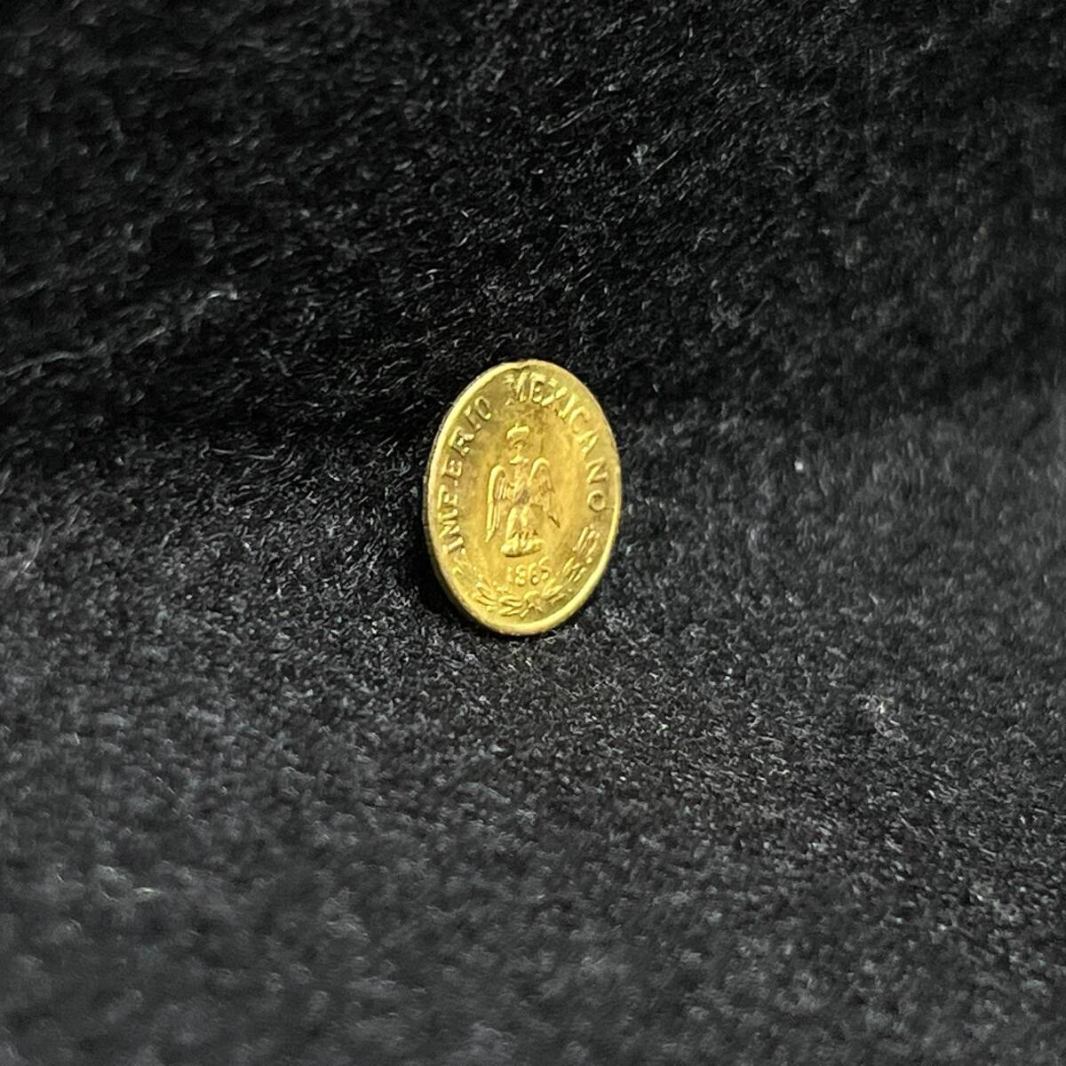 1円~【コレクター放出品】1865年 メキシコ 1ペソ 金貨 量目約0.38g
