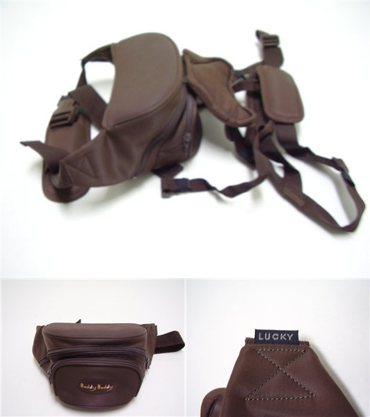 ★美品★LUCKY BUDDY BUDDY★ブラウン系★だっこひも/k593_1