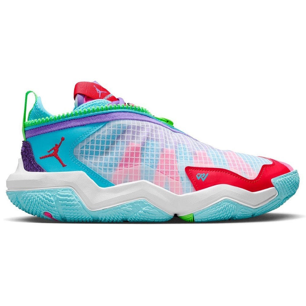 ☆NIKE JORDAN WHY NOT .6 PF 白/明赤/水色/黄緑/ピンク 30.0cm ナイキ
