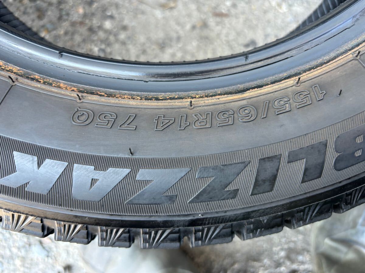 バリ山　155/65R14 4本　 ブリヂストン BLIZZAK VRX3 スタッドレス　2021年製　BRIDGESTONE _6