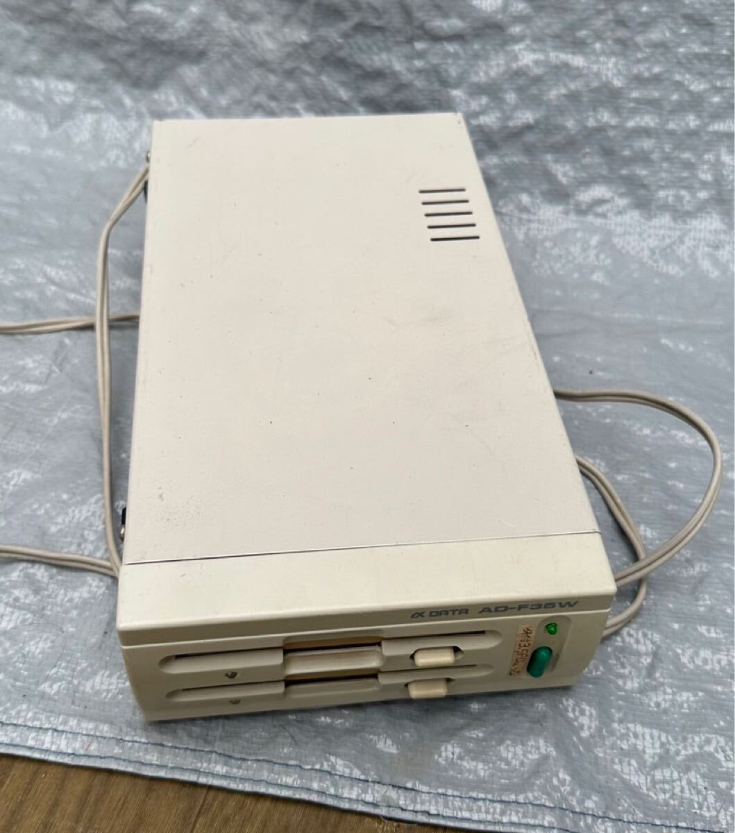 動作未確認 αDATA 3.5 FDD AD-F35WG アルファデータ 外付3.5フロッピードライブ AD-F35W☆動作未確認の為