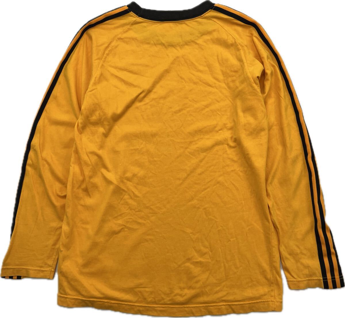 adidas ☆ オールド アディダス オレンジ トレフォイル ロゴ Tシャツ 
