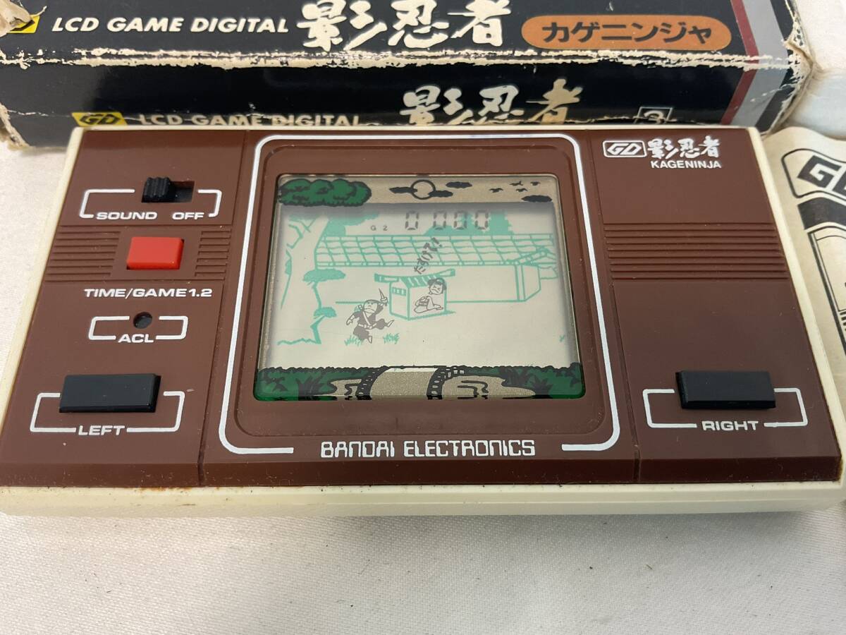 BANDAI ゲームウォッチ 影忍者 昭和のゲーム機 本体 付属品 動作品
