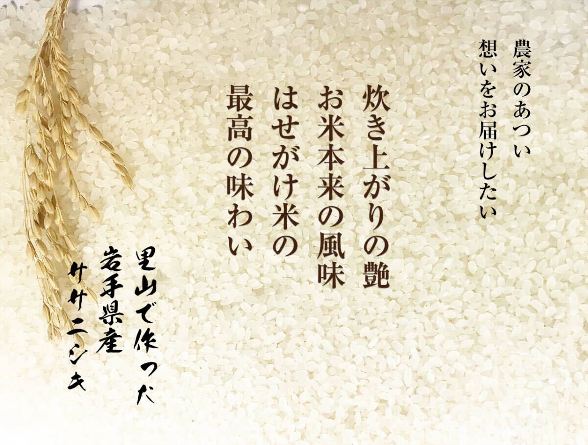 【新米】令和６年度 昔ながらの「稲架(はさ)掛け米」天日干し 岩手県産 ササニシキ 玄米 20Kg 送料無料 ☆_5