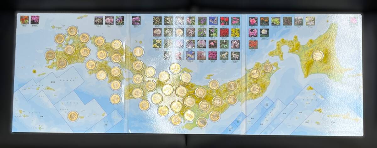 #5085　【地方自治法施工六十周年記念】500円バイカラー・クラッド貨幣収納バインダー 47都道府県 JAPAN COIN　現状品_1