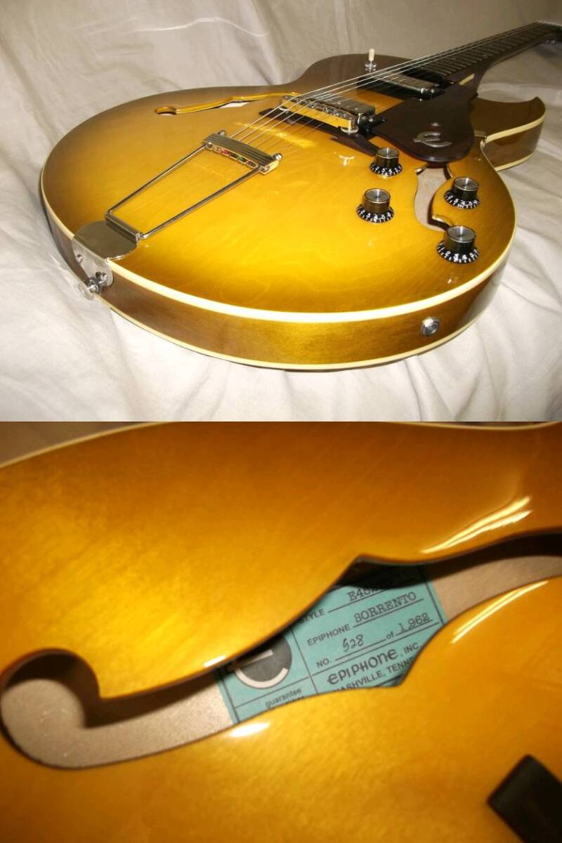 Epiphone E452TD Sorrento 1962 Collection Royal Olive エピフォン ソレント 限定モデル ブルーラベル グレーハードケース_6