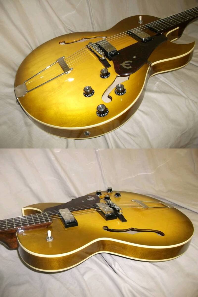 Epiphone E452TD Sorrento 1962 Collection Royal Olive エピフォン ソレント 限定モデル ブルーラベル グレーハードケース_8