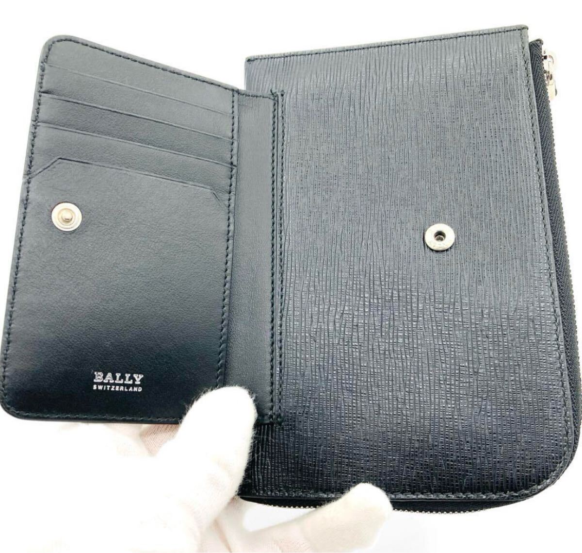 BALLY バリー ブラック ラウンドファスナー 希少 黒 未使用 - バリー 