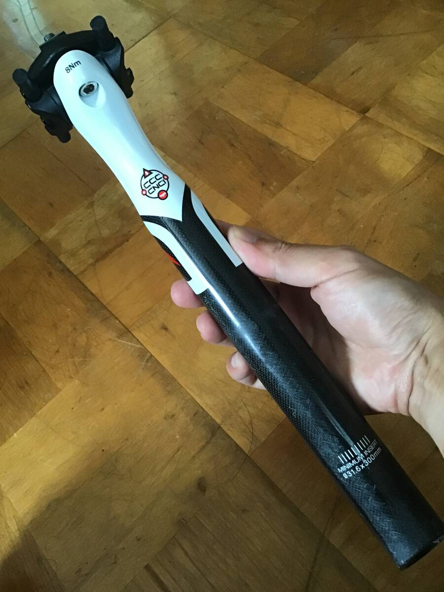 【即決あり】 モスト MOST ピナレロ PINARELLO 1K CARBON TAIL C-MAX カーボン シートポスト 径 31.6mm WHITE 白_4