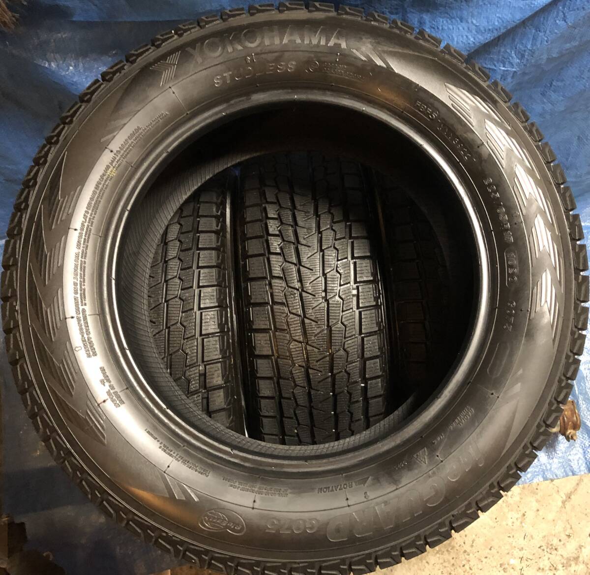 【468】 スタッドレス YOKOHAMA ice GUARD G075 225/65R17 102Q 2022年製 4本セット 中古タイヤ R17 17インチ_8