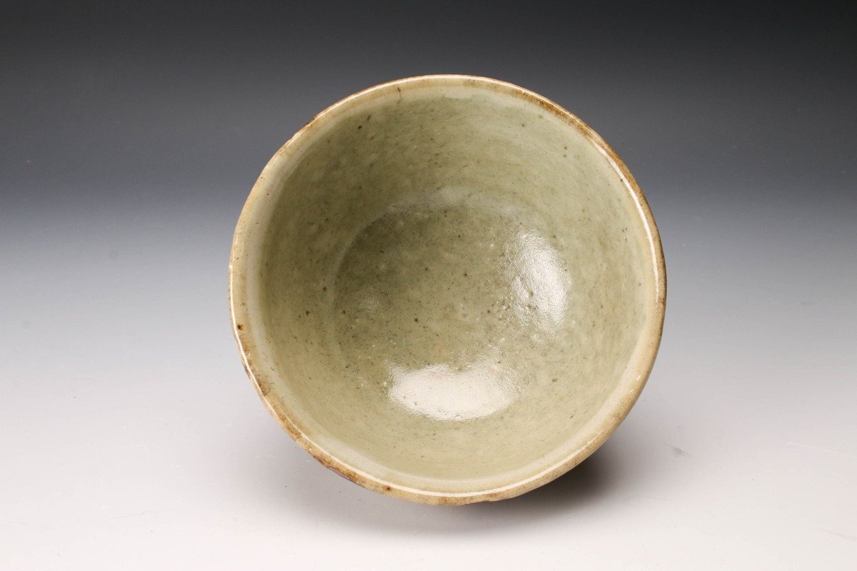 佳香】浜田晋作 白釉抜絵紋打茶碗 共箱 茶道具 本物保証(益子)｜売買