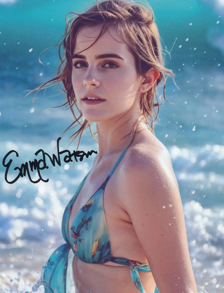 【激レア】エマ・ワトソン 直筆サイン入りフォト（証明書付き） Emma Watsonエマ・ワトソン☆直筆サイン写真☆証明書COA◇7409(サイン