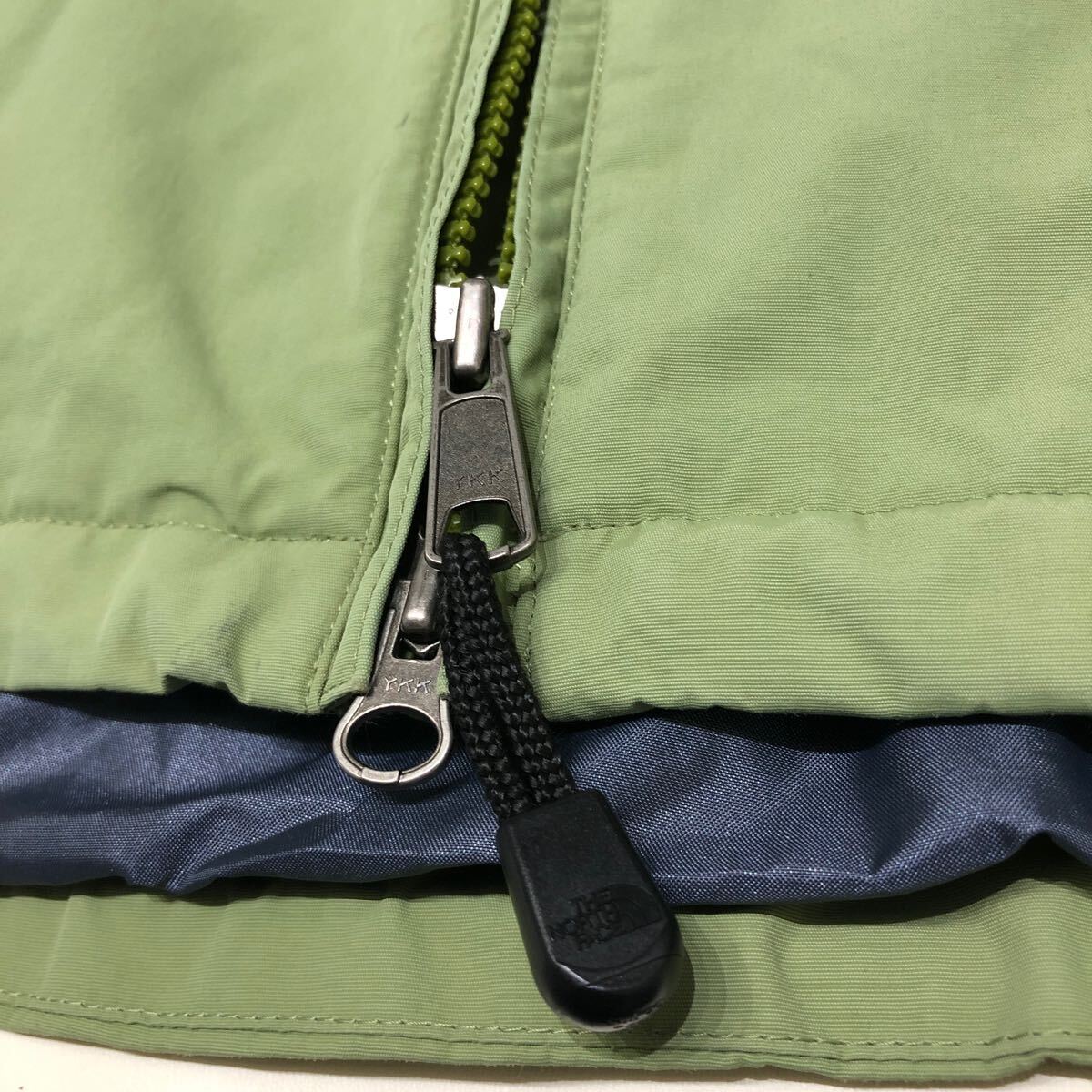 49 正規品 THE NORTH FACE ノースフェイス ナイロン マウンテンパーカー カーキ アウター NS15008 ジップアップ ジャケット 刺繍ロゴ L_8