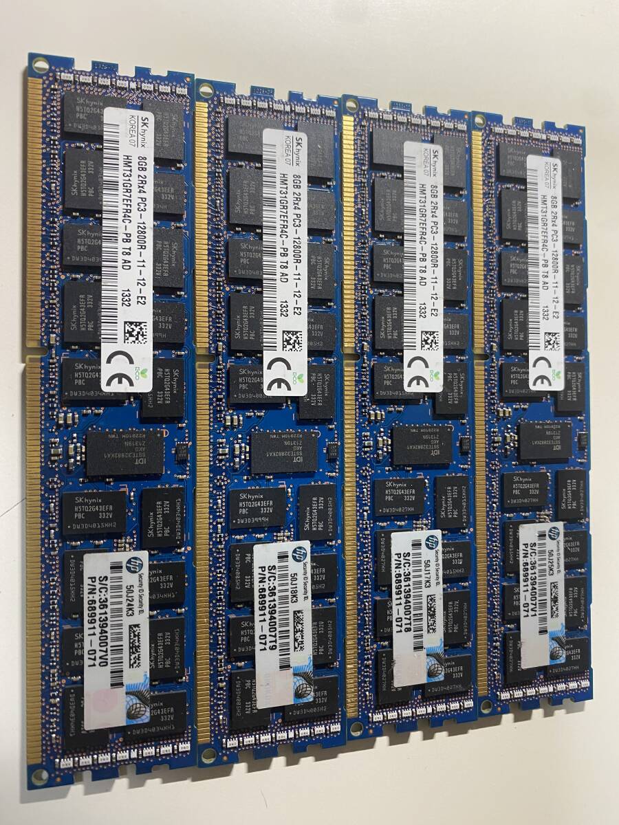 SK Hynix 8GB DDR3-1600 PC3-12800R – RAM RDIMM ECC Registrata CL11 1.5V Ricondizionata