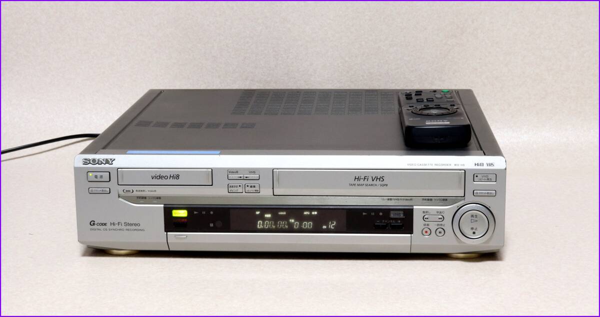 SONY Hi8/VHS Wデッキ 【 WV-H6 】 専用リモコンCD版説保証付完動美品 