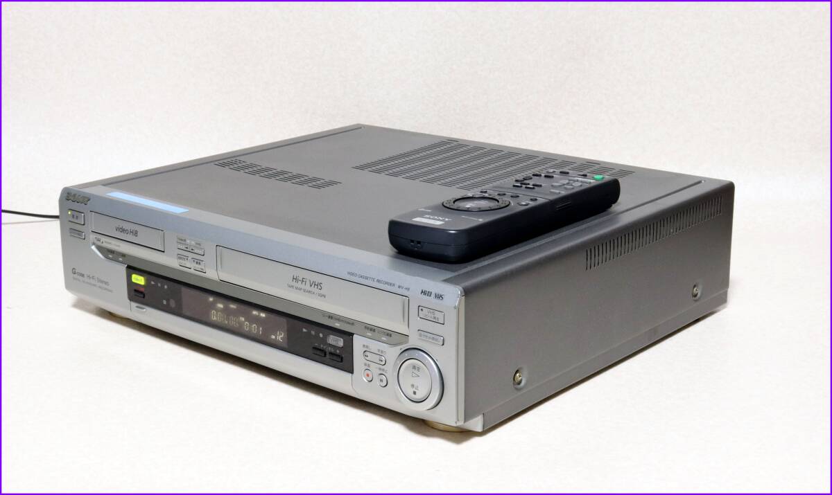 SONY Hi8/VHS Wデッキ 【 WV-H6 】 専用リモコンCD版説保証付完動美品