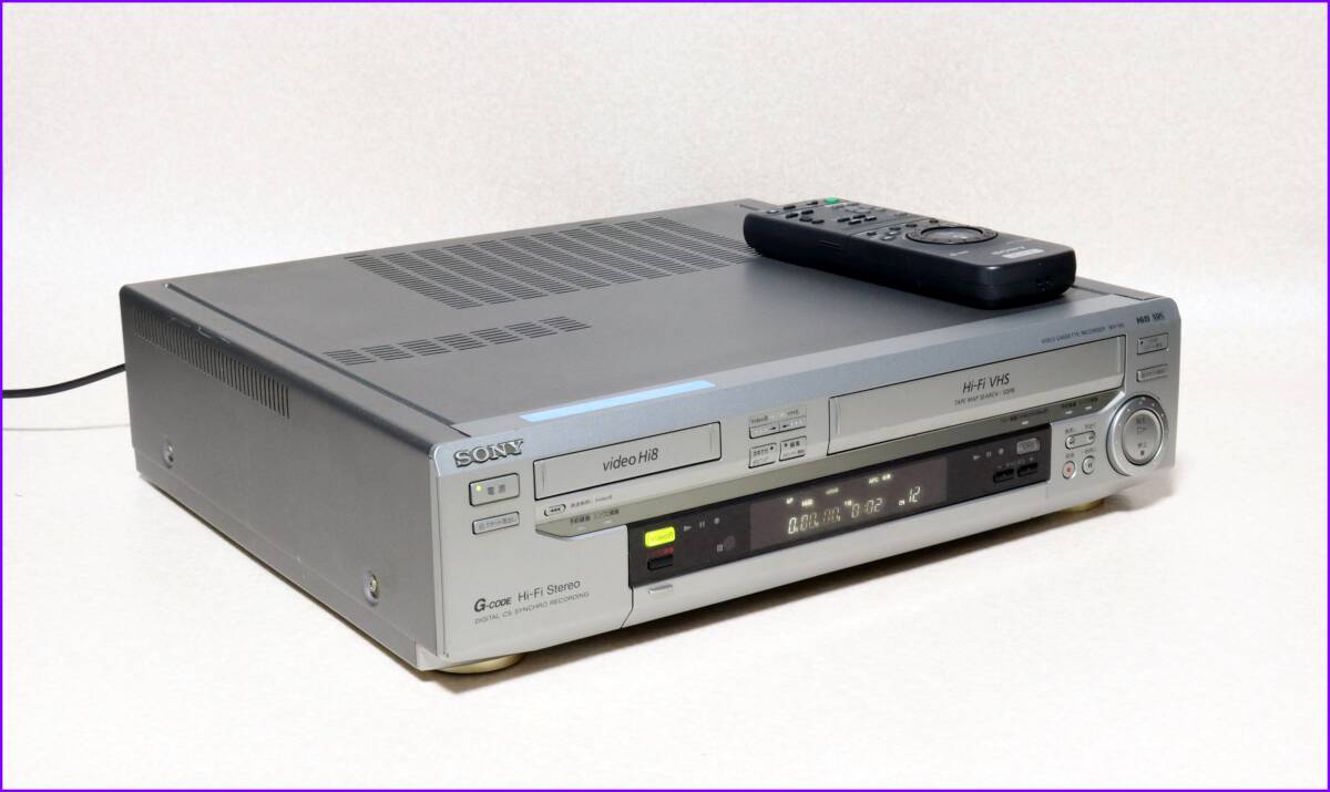 SONY Hi8/VHS Wデッキ 【 WV-H6 】 専用リモコンCD版説保証付完動美品 