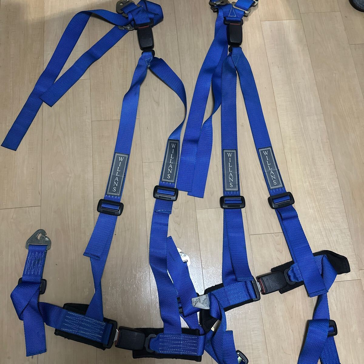 WILLANS ウィランズ シートベルト 4P レーシングハーネス ブルー 4点式 