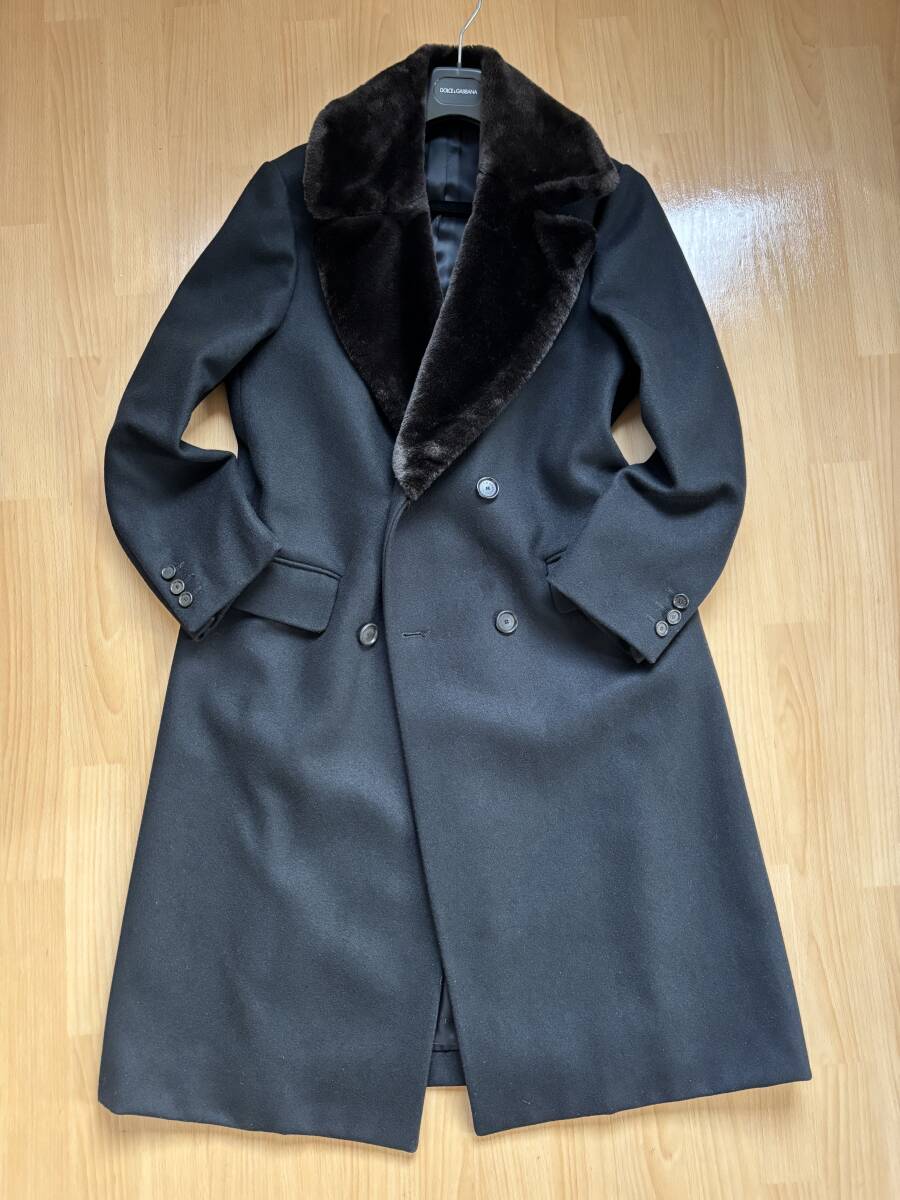 極美品〔46〕☆ファー☆ドルチェ&ガッバーナ DOLCE&GABBANA チェスター 