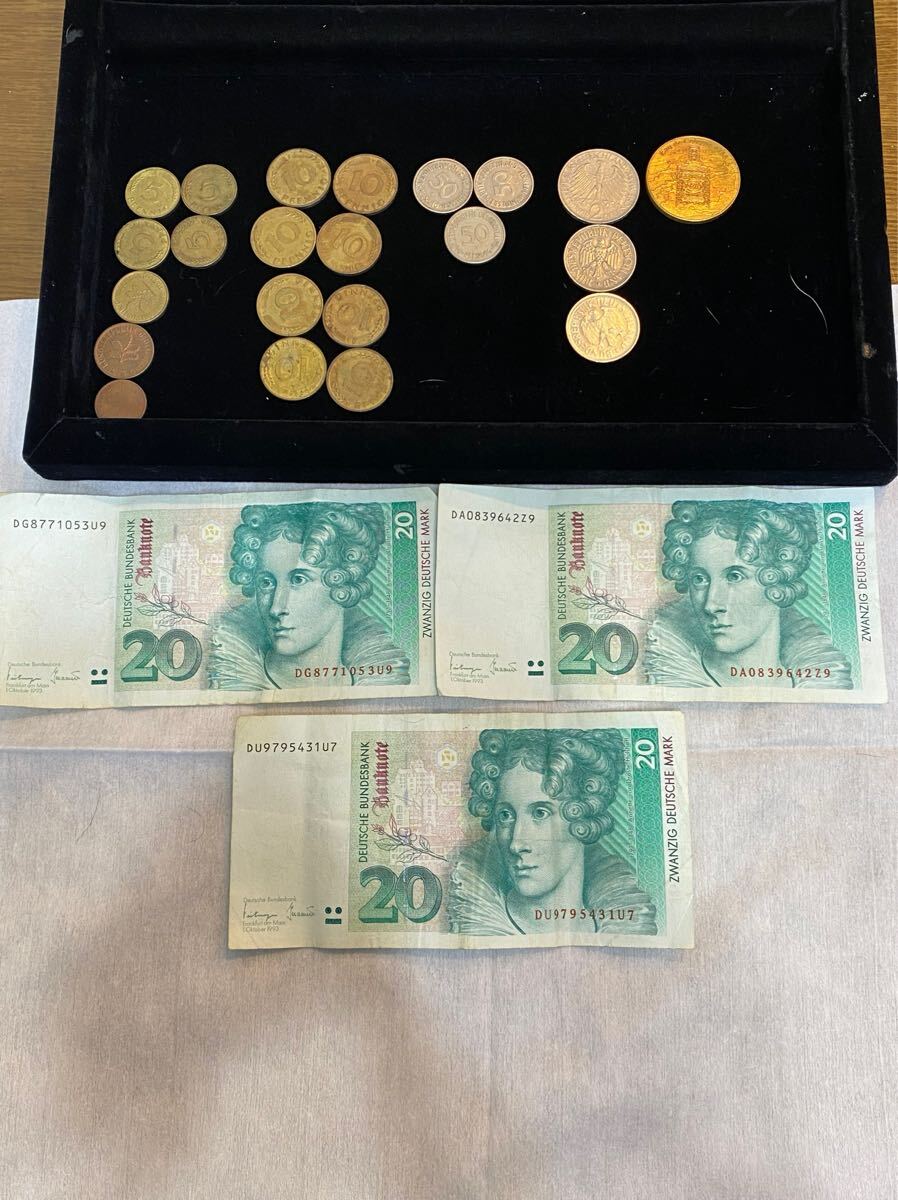コレクション 旧紙幣 旧硬貨 メダル ドイツマルク 20マルク 紙幣 外国