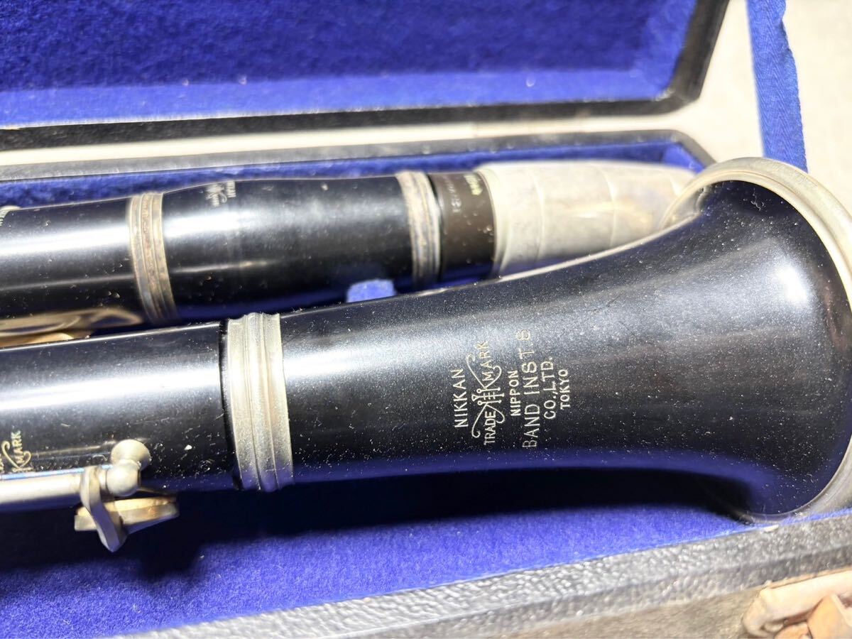 (W1) クラリネット ① NIKKAN TRADE MARK BAND INST S NIPPON TOKYO 管楽器 吹奏楽 ハードケース付き _3