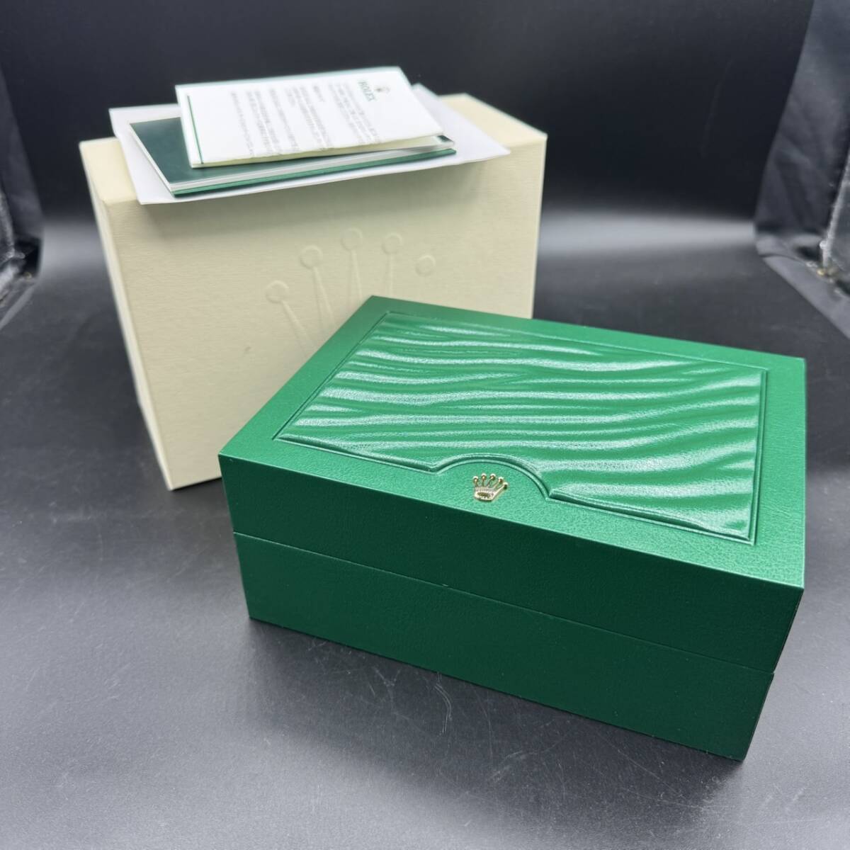 ROLEX 時計ケース 緑色 内外箱付き ロレックス 正規⁄純正品ROLEX 空箱 BOX ケース 緑×グリーン 116610LV