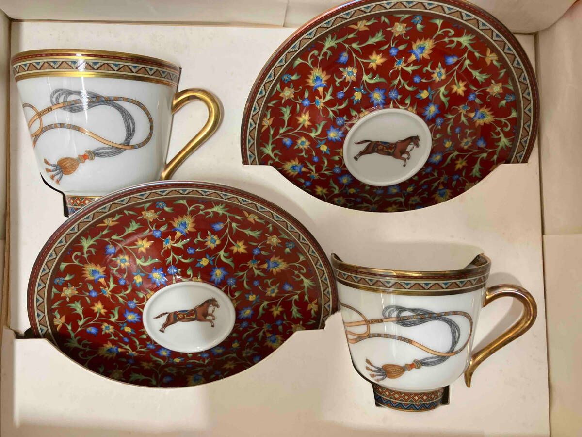 HERMES エルメスCheval d'Orient カップ＆ソーサー 2客セット 1客