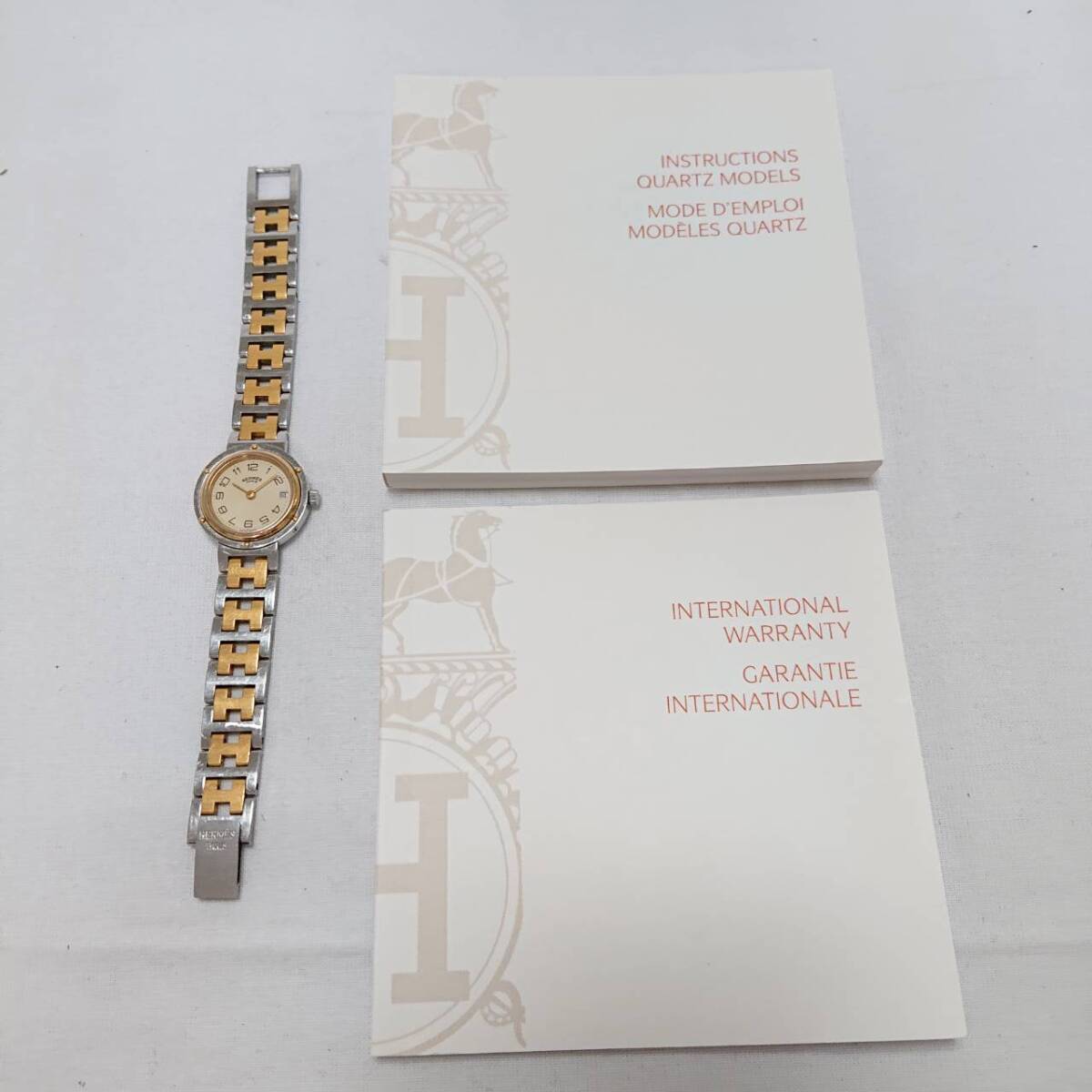 HERMES クリッパー クロノグラフ クォーツ ☆ジャンク品☆
