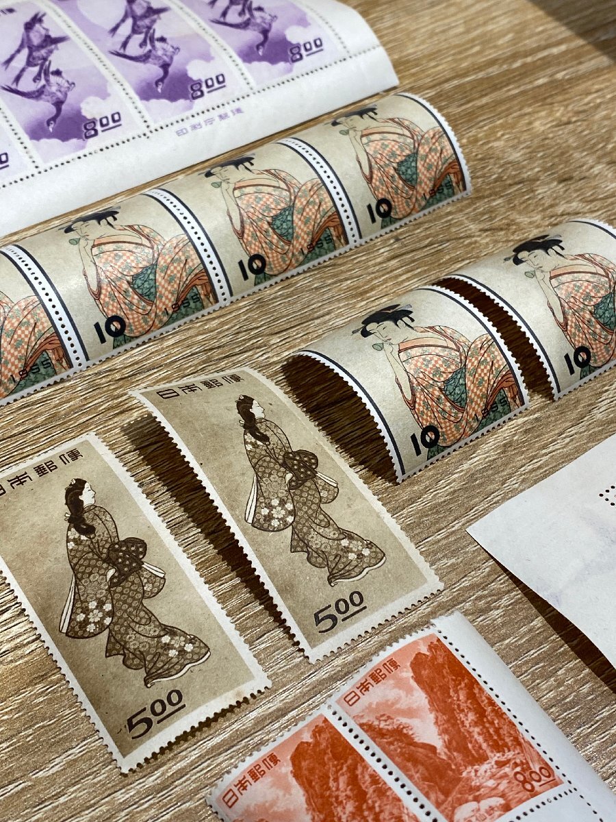 【5YMピュ12004E】1円スタート★月に雁★見返り美人★バラ★切手趣味週間★逓信★文化展記念★金沢高岡★昭和23・24年★菱川師宣★安藤広重_10