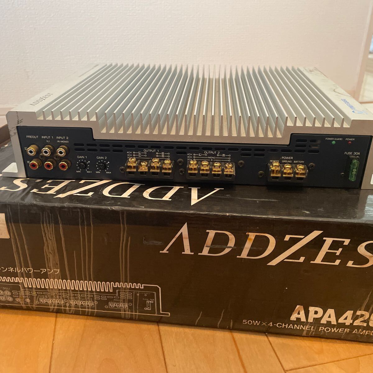 中古 アゼスト パワーアンプ APA4200 50w×4 ADDZEST 箱付 【公式通販】